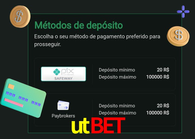 O cassino utbet oferece uma grande variedade de métodos de pagamento